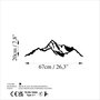 Wallity Mountain - 9 Escultura de pared de metal Negra